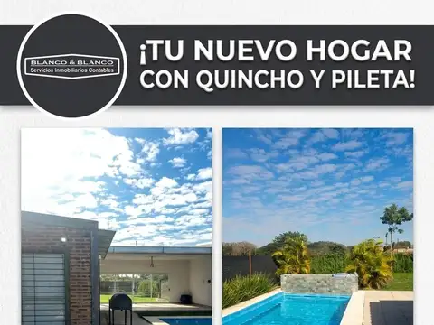 SE VENDE: QUINCHO CON PILETA 10X50. VILLA FABIANA NORTE