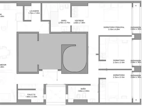 Departamento en Venta de 3 dormitorios