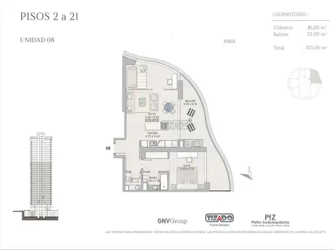 Departamento en Venta de 2 ambientes