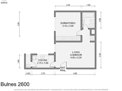 Departamento en Venta de 2 ambientes