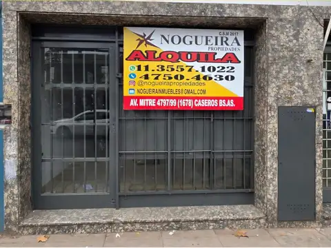 Local en alquiler con patio y depósito – Caseros Centro.