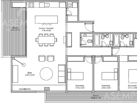 Departamento en Saavedra