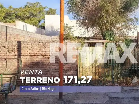 VENTA Terreno 171,27 m2 Cinco Saltos, Rio Negro