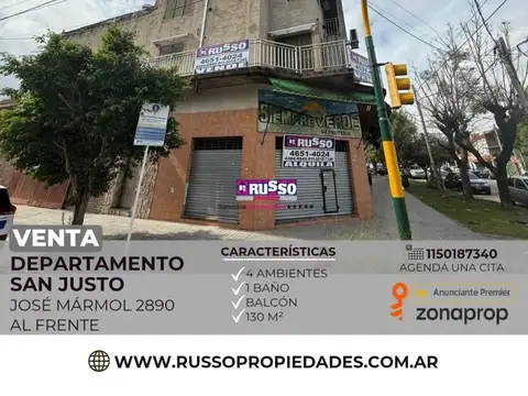 Venta departamento 4 ambientes San Justo