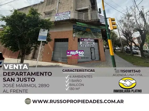 Venta departamento 4 ambientes San Justo