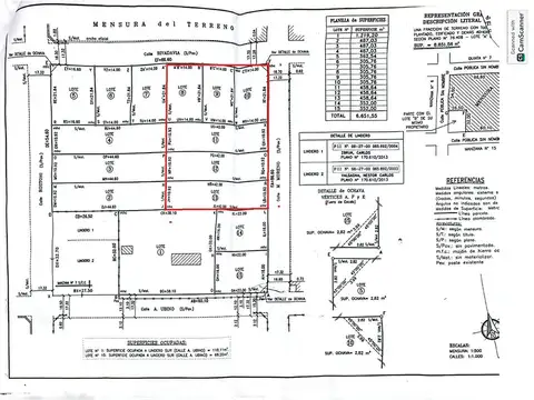 VENTA/FRACCIÓN DE TERRENO/LOTES SUBDIVIDIDOS