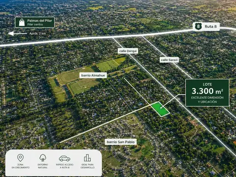 Venta terreno La Lonja Pilar 3300m2