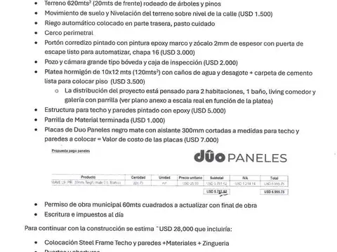 SDA. Venta Casa a terminar, Parque Sakura,  calle Storni al 300, Parque Sakura, Exalt. de la Cruz