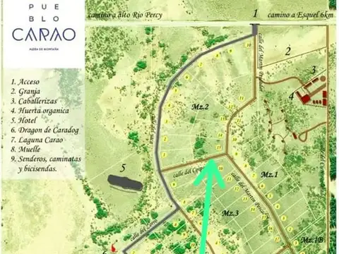 Terreno en Esquel. 5.485 mt2. Pueblo Carao