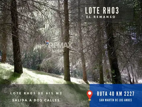 LOTE EN "EL REMANSO" - 615 M2- POSESIÓN INMEDIATA