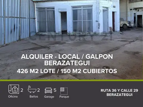 Galpón en Alquiler Berazategui