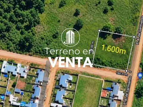 VENDO. Lote de 1600 Mts² en calle P. A. de Sarmiento y Sara Neira