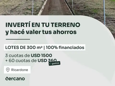 Lotes 100 % Financiados A 4 Minutos De Rosario
