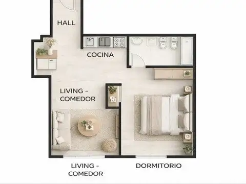 VENTA. DEPARTAMENTO MONOAMBIENTE DIVIDIDO. ALMAGRO