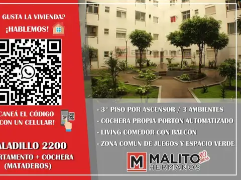 Venta Departamento 4 Ambientes con Balcón y Cochera  