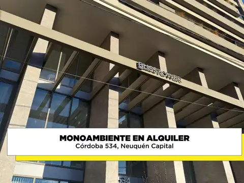 Departamento monoambiente en alquiler torre BLISS