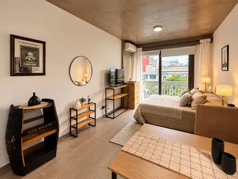 Departamento en Alquiler  Monoambiente Amoblado con Balcon en Palermo