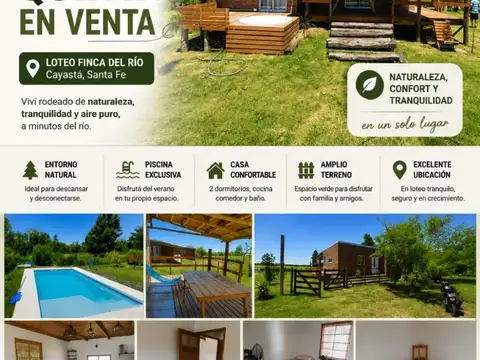 Casa en venta en Cayasta Santa Fe , Loteo Fincas del Rio