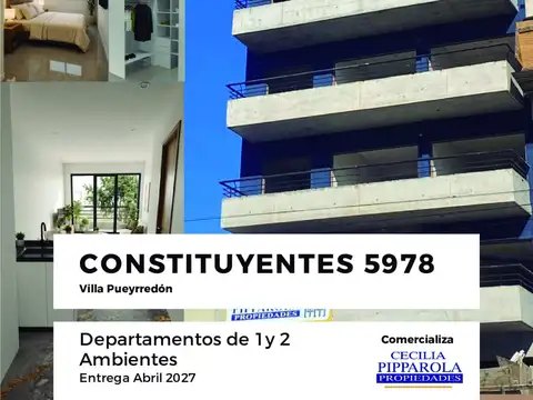 Departamento Monoambiente con 1 baño