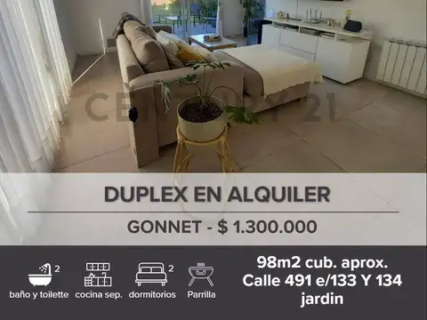 DUPLEX EN ALQUILER EN GONNET