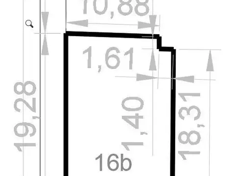 Terreno en Venta 19  mts Frente