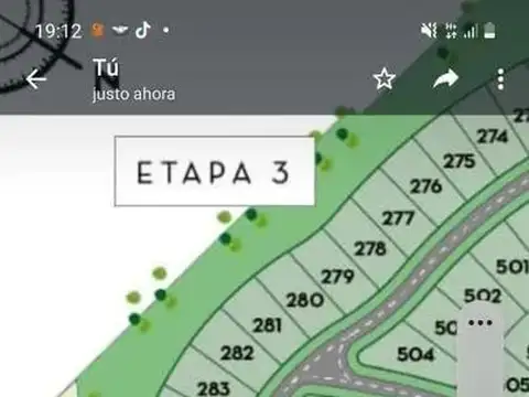 Terreno en Venta 17  mts Frente