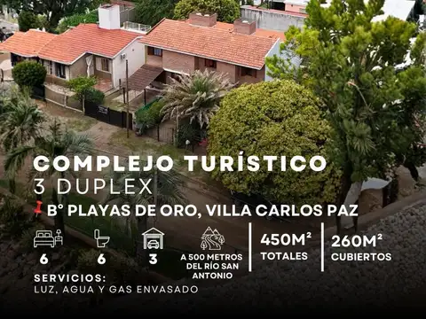 Venta De 3 Duplex De 2 Dormitorios Y Cochera C/U. B° Playas De Oro, Villa Carlos Paz