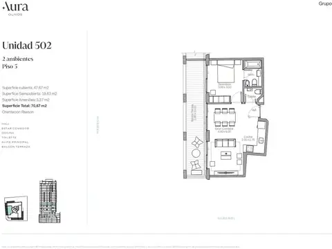 Departamento en Venta al Oeste