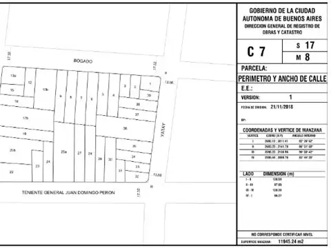 Terreno en Venta en Parque Centenario, USD 1.790.000