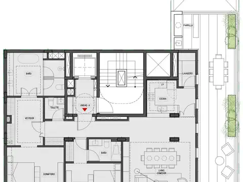 Departamento 2 ambientes con 1 baño