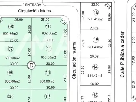 Terreno en Venta de 600,0 m2