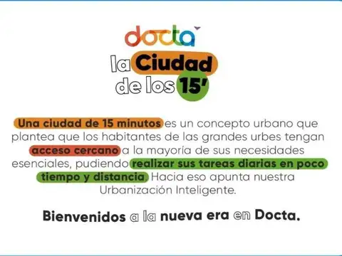 Terreno en Venta en Docta, USD 44.900