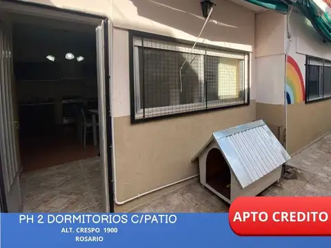 Casa de pasillo con patio APTO CREDITO