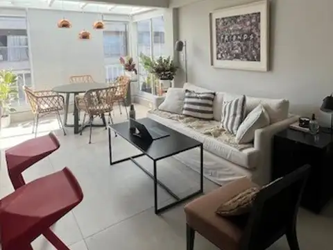 Excepcional dos ambientes con balcon terraza