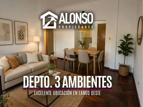 VENTA DEPARTAMENTO 3 AMBIENTES EN LANUS OESTE