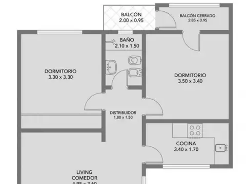 Tres ambientes - bajas expensas - 100% Reciclado a nuevo