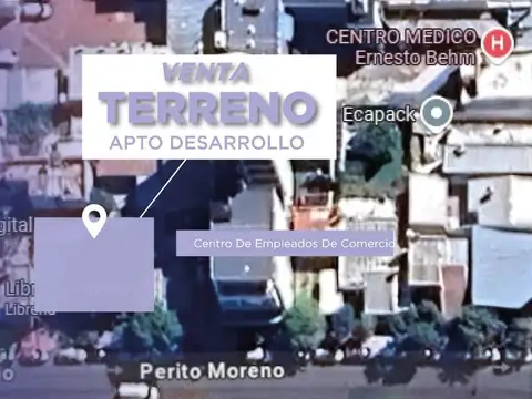Terreno apto desarrollo 325m2 PeritoMoreno 630 Nqn