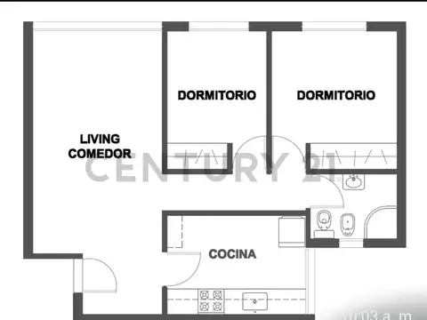 Departamento en Venta de 3 ambientes