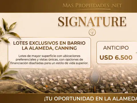 Venta Terreno / Lote interno en La alameda Canning Anticipo y 60 cuotas