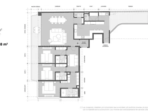 Semipiso de 4 ambientes con dependencia en venta en Palermo Chico