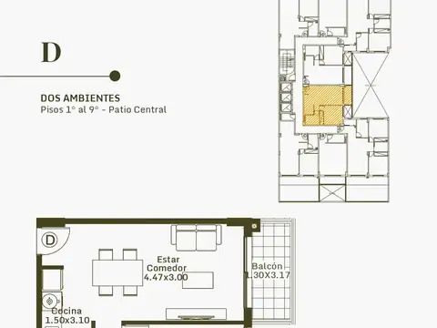 Departamento en Venta de 1 dormitorio