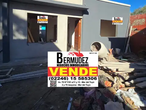 Venta Chalet 3 Ambientes A Mts Del Mar Calle 92 Entre 1 Y 2 Mar Del Tuyu Anticipo y Cuotas 