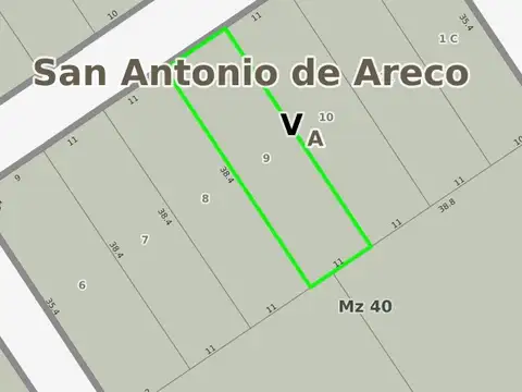 Terreno en Venta 11  mts Frente