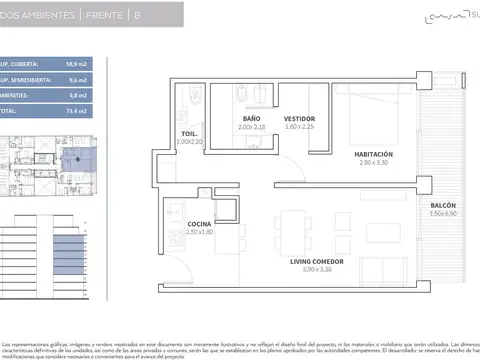 Departamento en Venta al Sur