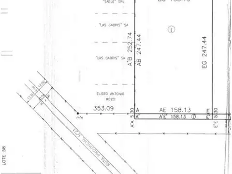 Terreno en Venta 158  mts Frente