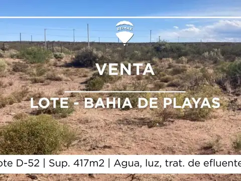 VENTA LOTE BAHIA DE PLAYAS 