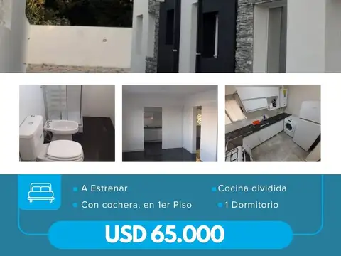 DEPARTAMENTO 1 DORMITORIO CON COCHERA – A ESTRENAR – VILLA ITALIA