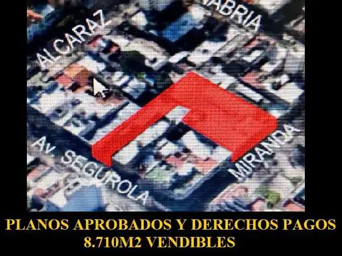 Venta Terreno en Villa del Parque con Planos Aprobados