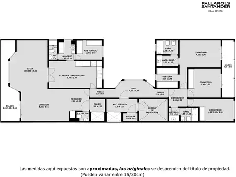 Departamento 4 ambientes con 3 baños