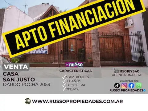 Venta Casa 4 Ambientes en San Justo